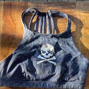 Lululemon blue Strappy Skull Sports Bra